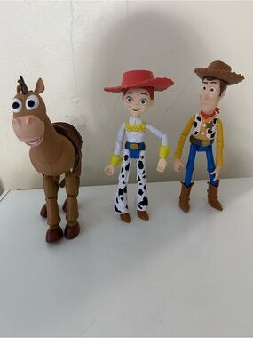 Disney Pixar Toy Story Woody, Jessie and Bullseye 9” figures